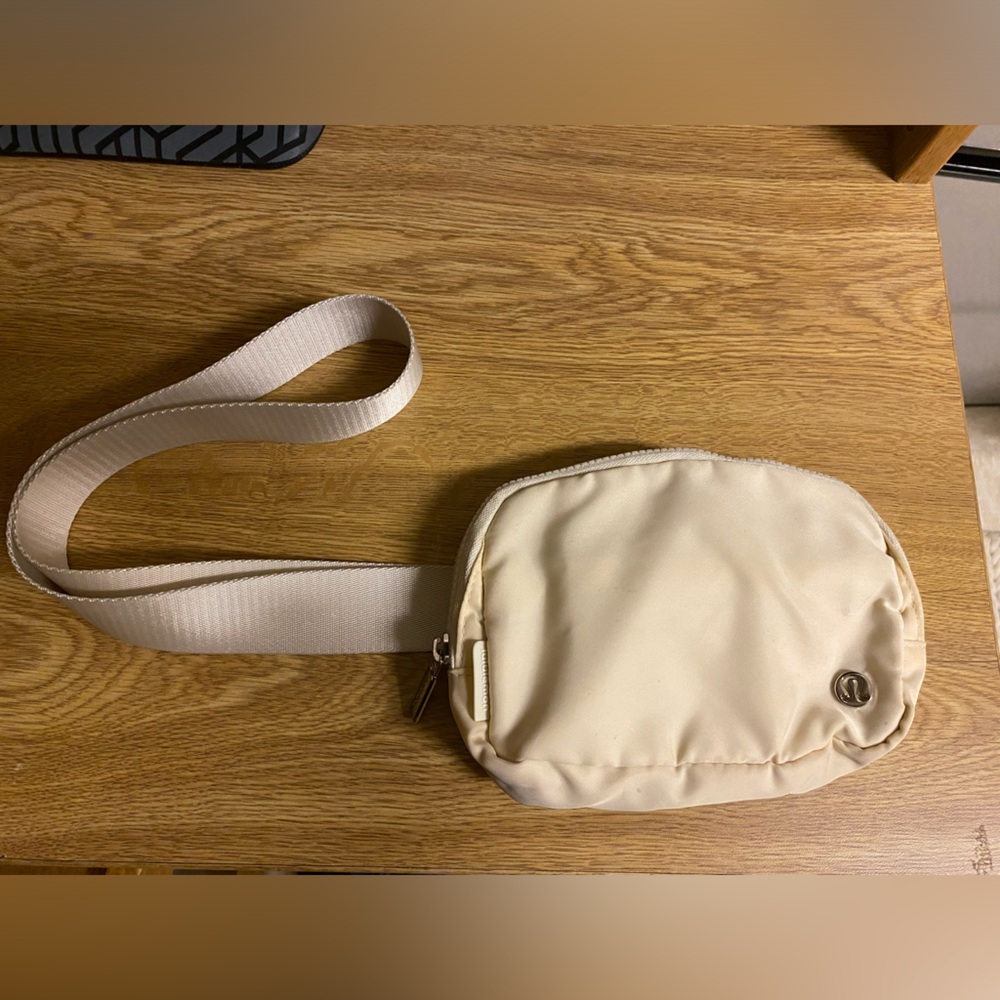 Cream Lululemon Belt Bag